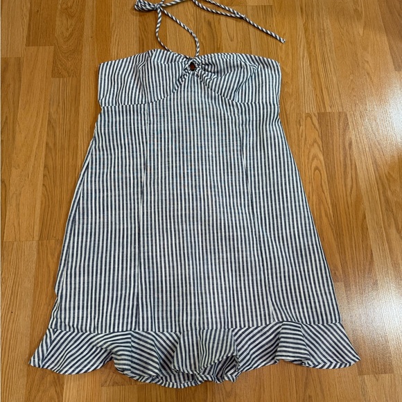 Speechless Black and White Striped Halter Dress - Picture 1 of 4